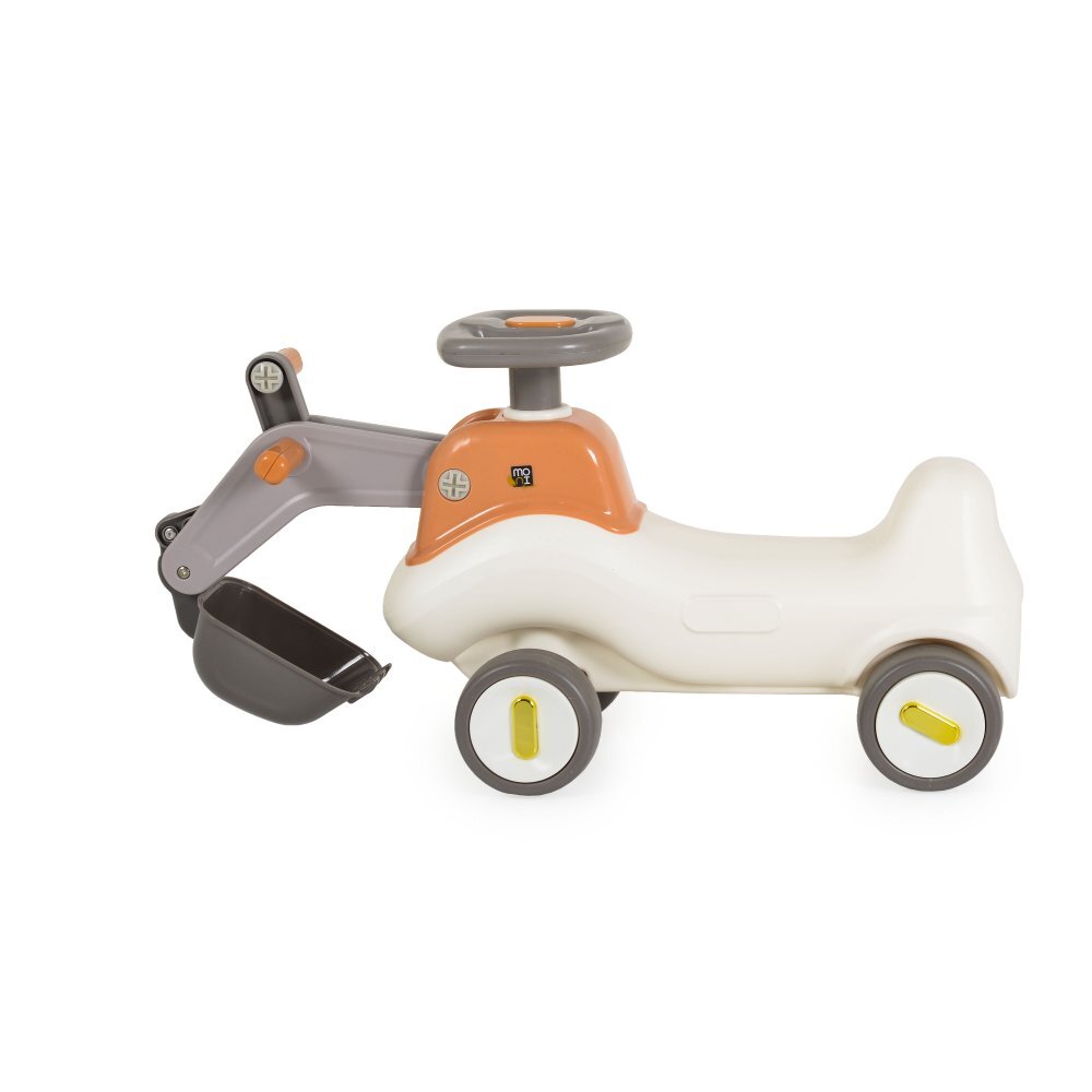MONI Excavator Ride On fara pedale Bumpy 3in1 cu cupa mobilaVolan Functie balansoar cu baza detasabila Greutate maxim suportata 25 kg Dimensiune 70x30x53 cm
