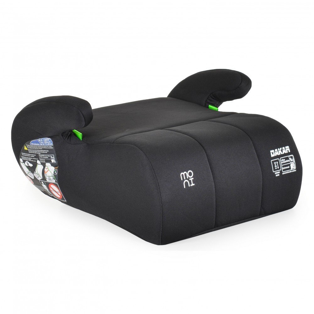 MONI Inaltator auto pentru copii Dakar i-Size Negru 125-150 cm cu husa detasabila si lavabilacertificare R12903dimensiune 36x42x22 cm