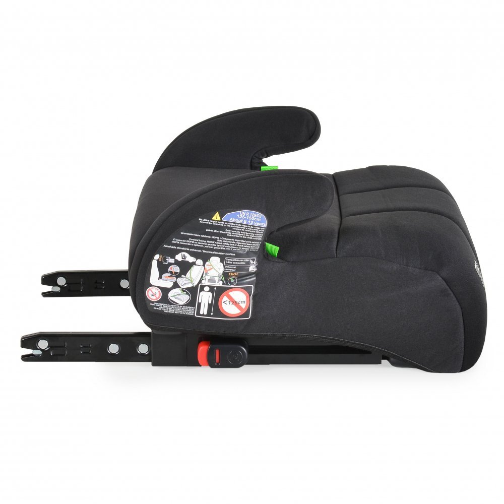 MONI Inaltator auto pentru copii Monza Basic Black 125-150 cmOmologat R129 I-Sizefixare Isofixhusa detasabila