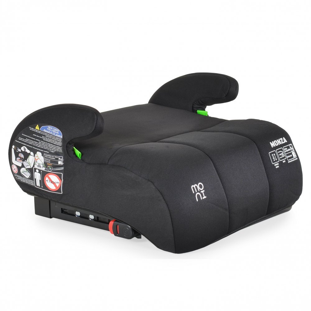 MONI Inaltator auto pentru copii Monza Basic Black 125-150 cmOmologat R129 I-Sizefixare Isofixhusa detasabila
