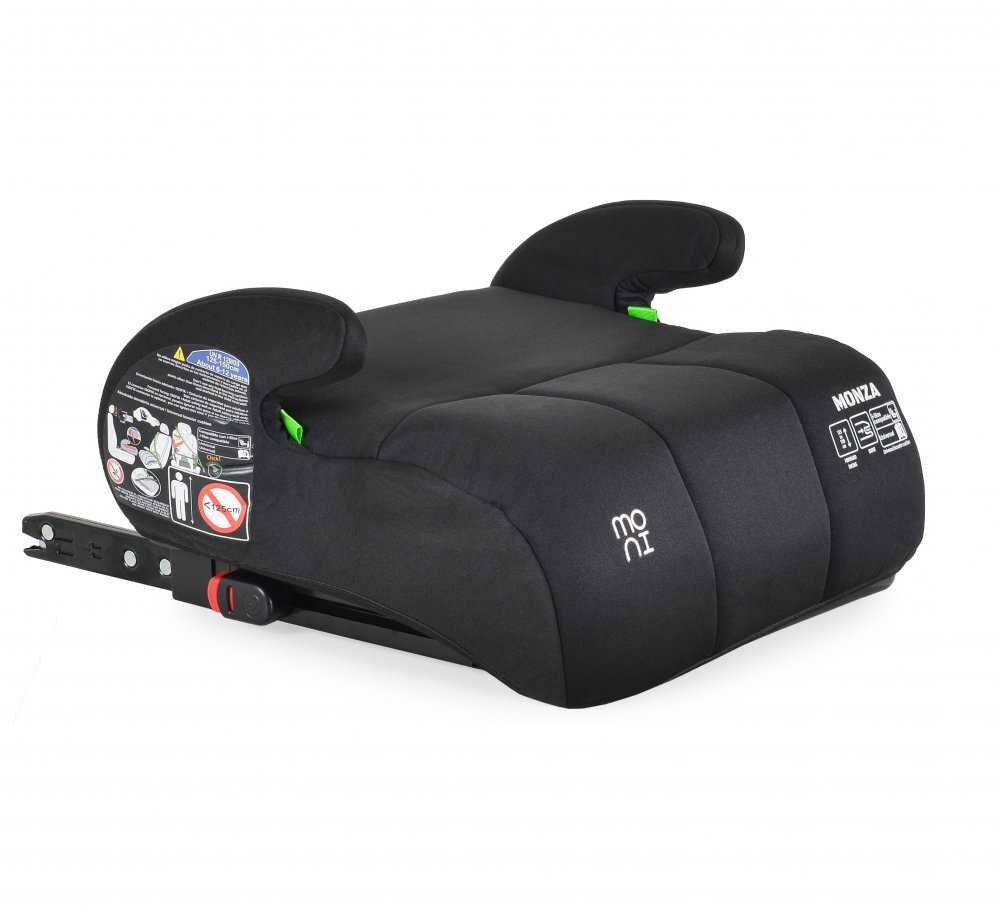 MONI Inaltator auto pentru copii Monza Basic Black 125-150 cmOmologat R129 I-Sizefixare Isofixhusa detasabila