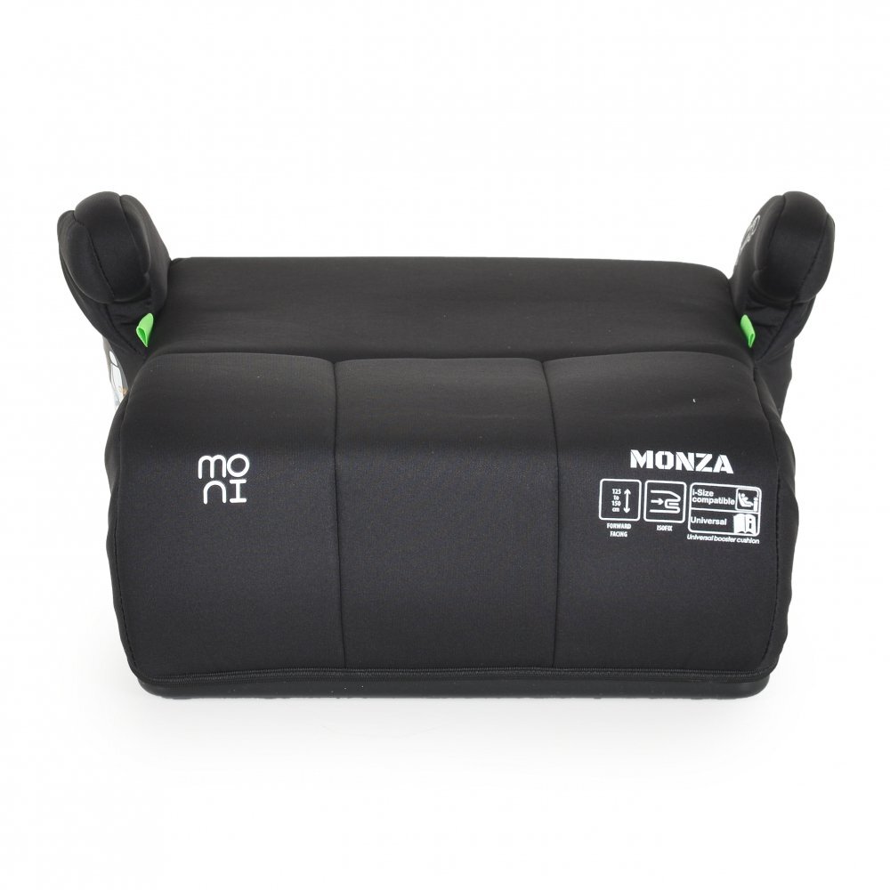 MONI Inaltator auto pentru copii Monza Black 125-150 cm cu jucarie de plus inclusaCertificare R129fixare cu isofixhusa detasabila
