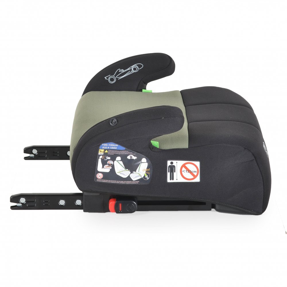 MONI Inaltator auto pentru copii Monza Green 125-150 cm cu jucarie de plus inclusaCertificare R129fixare cu isofixhusa detasabila