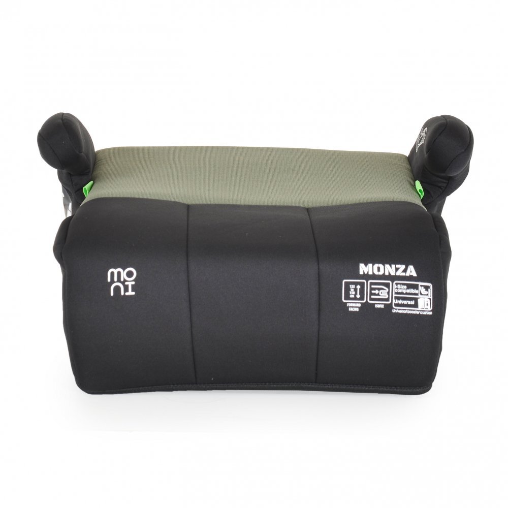 MONI Inaltator auto pentru copii Monza Green 125-150 cm cu jucarie de plus inclusaCertificare R129fixare cu isofixhusa detasabila