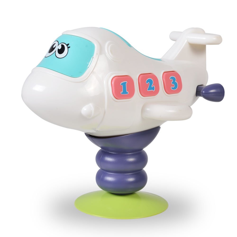 MONI Jucarie pentru scaunul de masa avion cu muzica si lumini Baby Plane