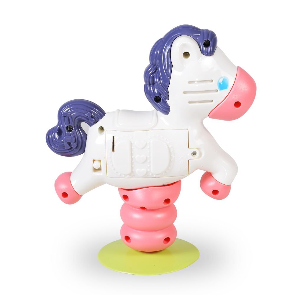 MONI Jucarie pentru scaunul de masa ponei cu muzica si lumini Baby Pony Girl