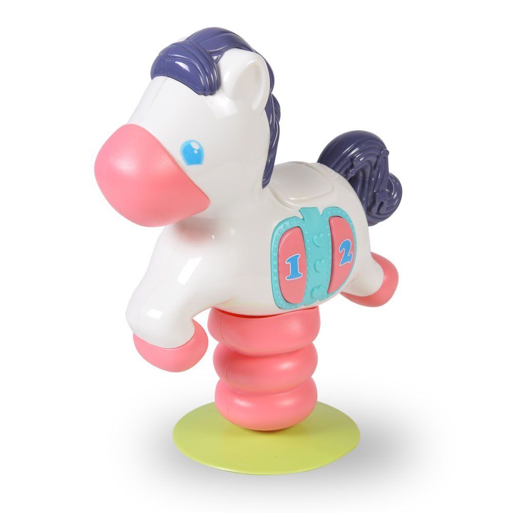 MONI Jucarie pentru scaunul de masa ponei cu muzica si lumini Baby Pony Girl