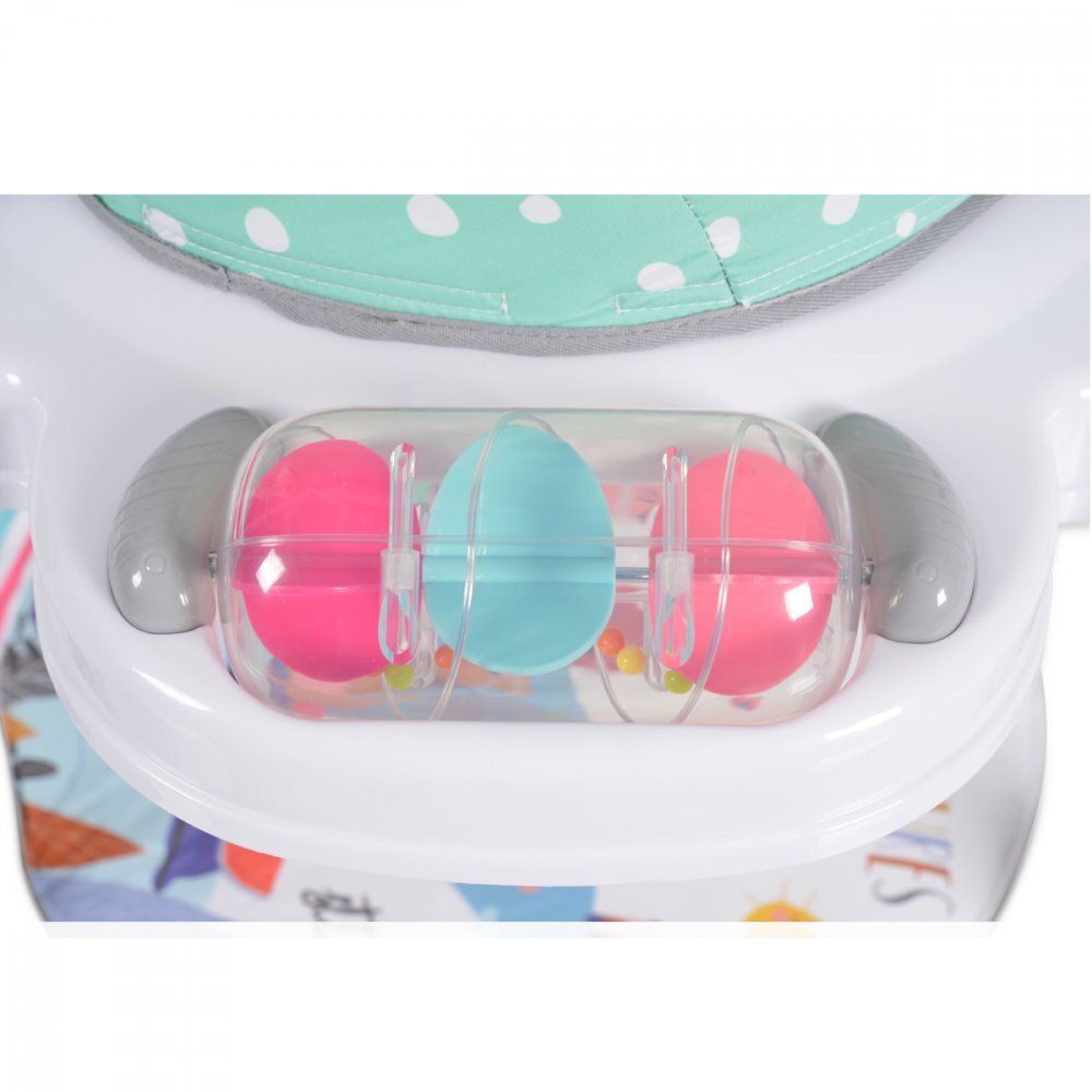 MONI Jumper pentru copii cu inaltime reglabila Bon Voyage Turquoise