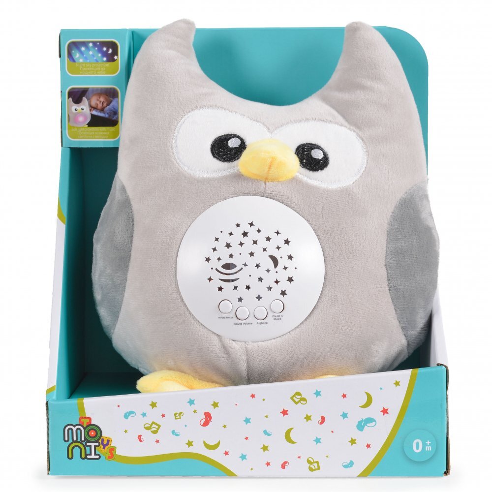 MONI Lampa de veghe din plus cu sunete albe si volum reglabil Friendly Owl