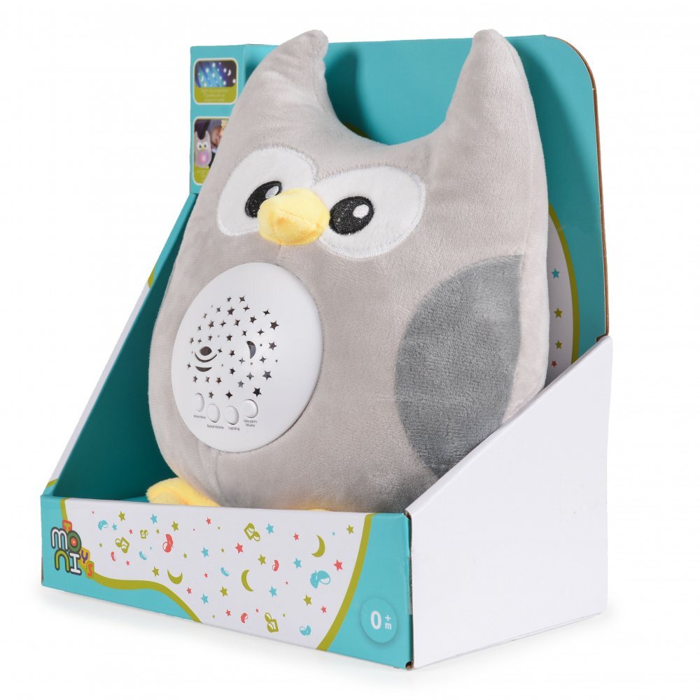 MONI Lampa de veghe din plus cu sunete albe si volum reglabil Friendly Owl