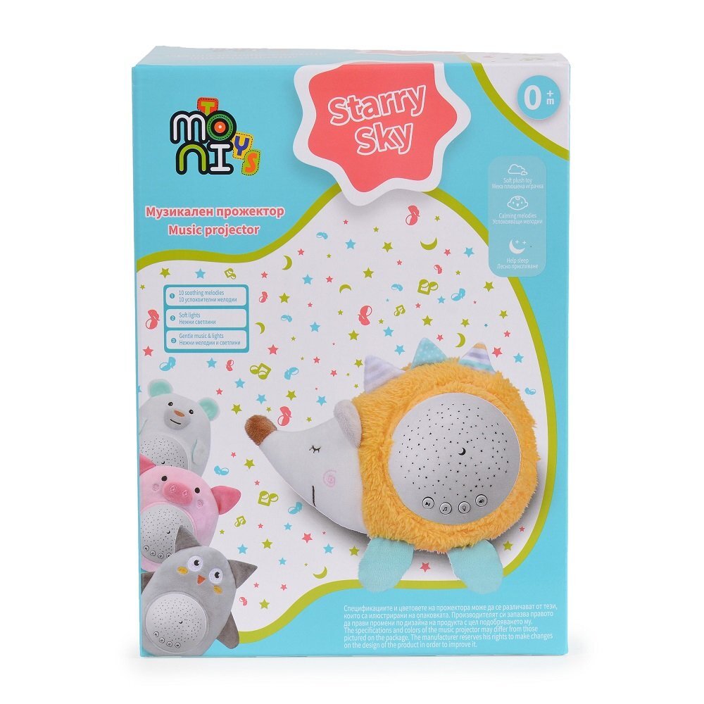 MONI Lampa de veghe din plus cu sunete si proiectii Starry Sky Hedgehog