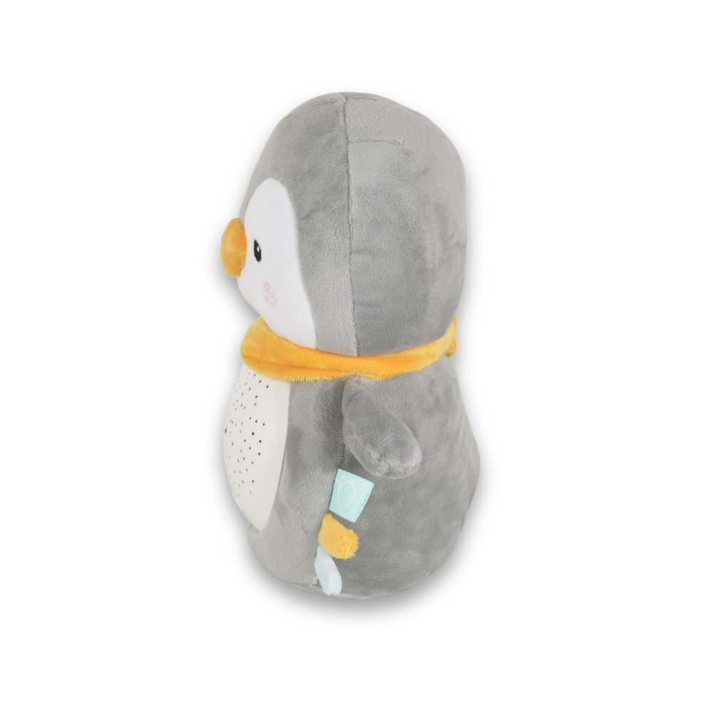 MONI Lampa de veghe pentru camera copii Snuggly Penguin cu sunete albe10 melodii linistitoare si sunete ale naturiiVolum reglabilOprire automata dupa 20 minuteMaterial plus moaleProiector detasabil utilizare individuala
