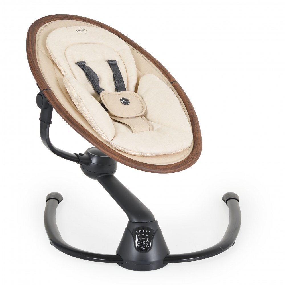 MONI Leagan electric pentru bebelusi Cangaroo cu senzor de miscare si telecomanda Cloud Premium Beige