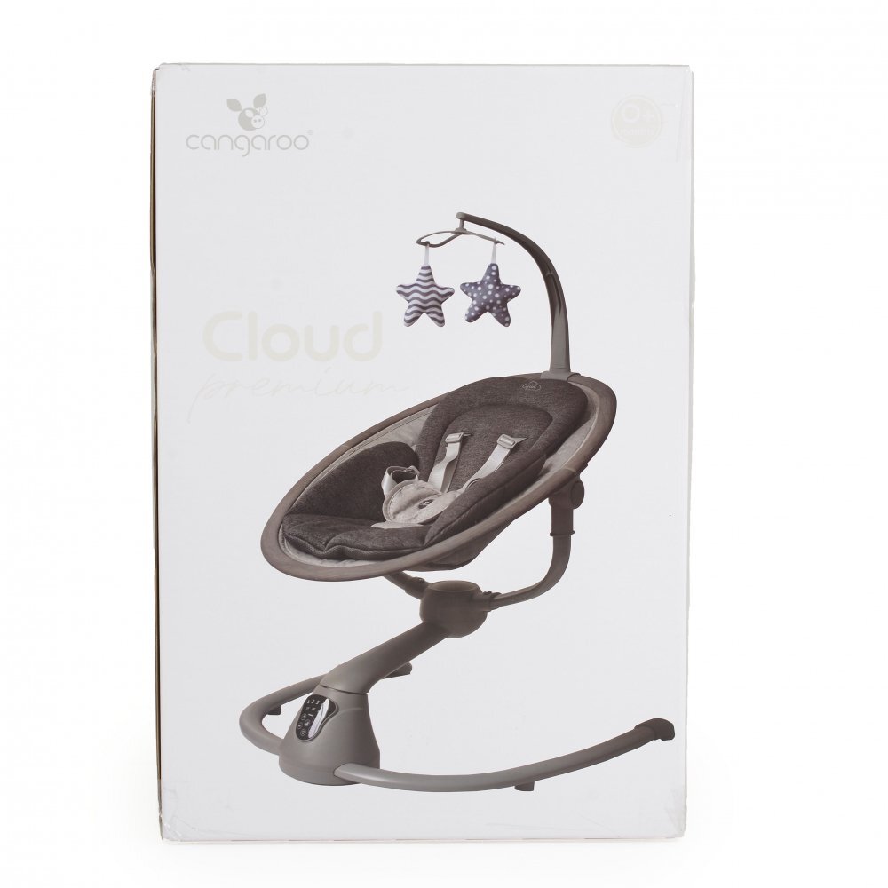 MONI Leagan electric pentru bebelusi Cangaroo cu senzor de miscare si telecomanda Cloud Premium Beige