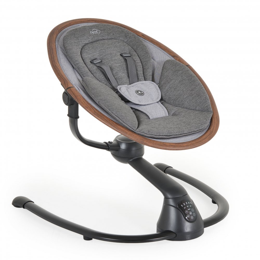 MONI Leagan electric pentru bebelusi Cangaroo cu senzor de miscare si telecomanda Cloud Premium Dark Grey