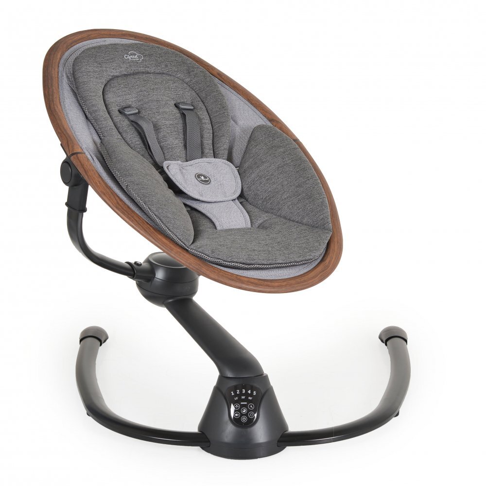 MONI Leagan electric pentru bebelusi Cangaroo cu senzor de miscare si telecomanda Cloud Premium Dark Grey
