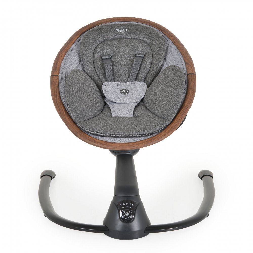 MONI Leagan electric pentru bebelusi Cangaroo cu senzor de miscare si telecomanda Cloud Premium Dark Grey