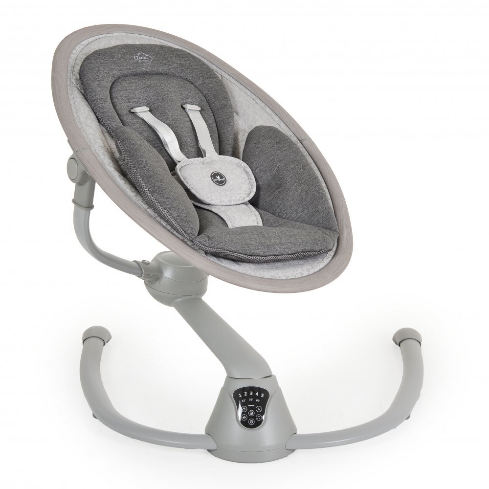 MONI Leagan electric pentru bebelusi Cangaroo cu senzor de miscare si telecomanda Cloud Premium Light Grey