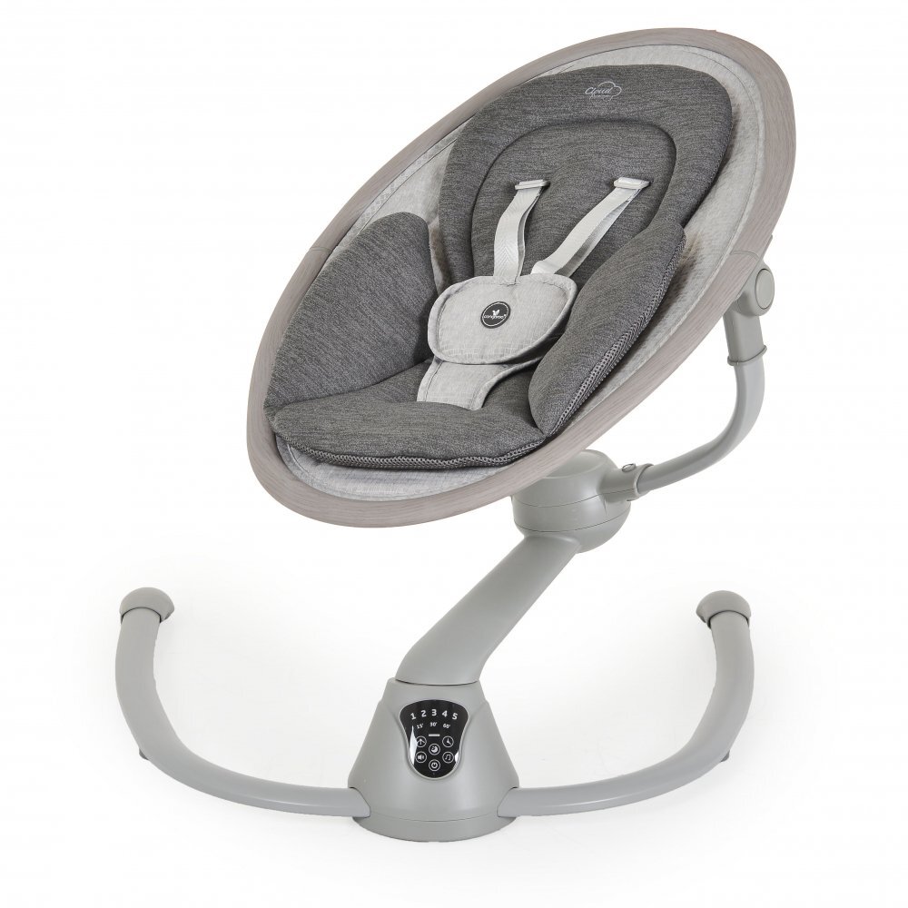 MONI Leagan electric pentru bebelusi Cangaroo cu senzor de miscare si telecomanda Cloud Premium Light Grey