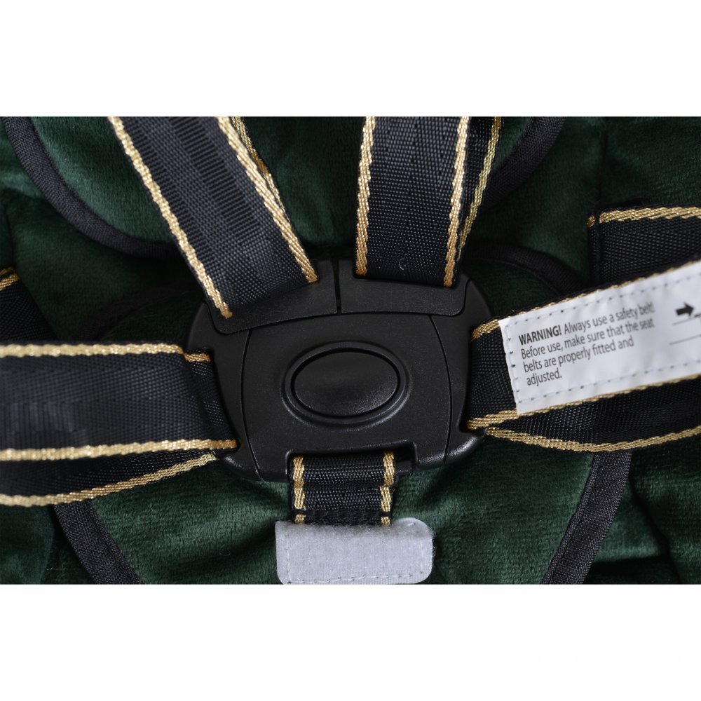 MONI Leagan electric pentru bebelusi Clarissa Green cu telecomanda senzor de miscare5 viteze de leganare cronometru bluetooth pernuta baldachin cu jucarii si plasa insecte husa detasabilacentura de siguranta