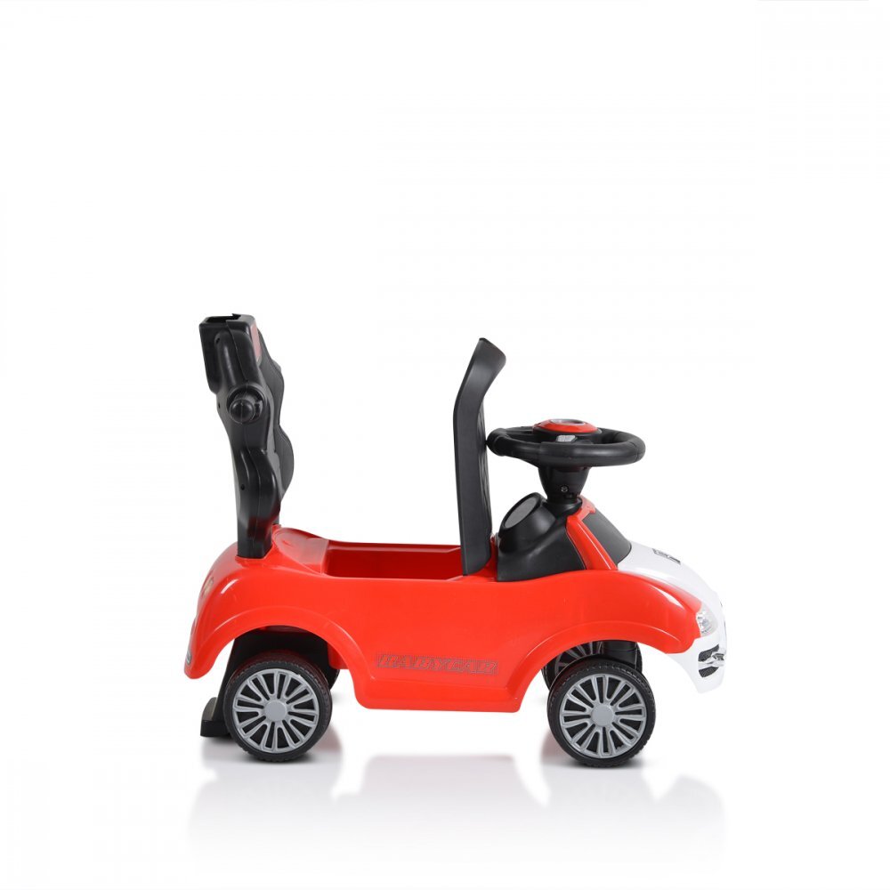 MONI Masinuta copii de impins Rider 2in1 Red cu maner parental detasabil volan cu melodii spatiu pentru jucarii sub scaun protectie impotriva rasturnarii recomandata copiilor cu varsta peste 2 ani