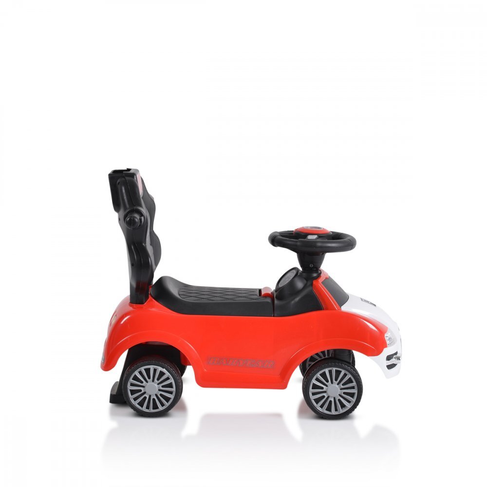 MONI Masinuta copii de impins Rider 2in1 Red cu maner parental detasabil volan cu melodii spatiu pentru jucarii sub scaun protectie impotriva rasturnarii recomandata copiilor cu varsta peste 2 ani