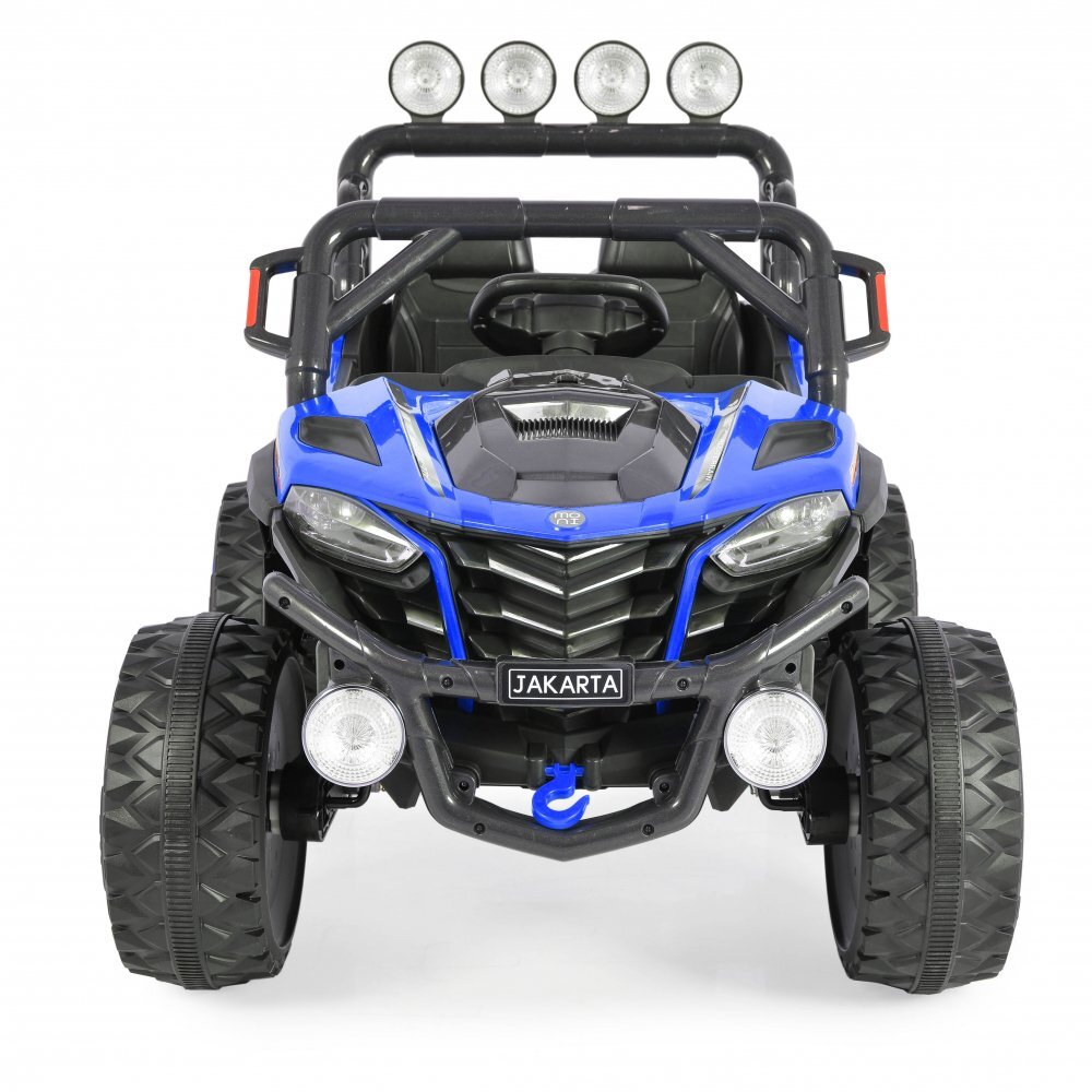 MONI Masinuta electrica pentru copii Jakarta Blue 12V 140W de teren 4x4 cu telecomanda player muzical 4 motoare deschidere usi si lumini