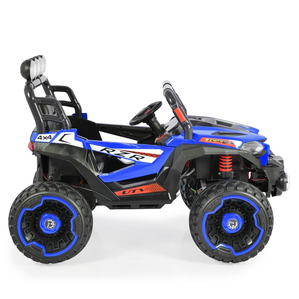 MONI Masinuta electrica pentru copii Jakarta Blue 12V 140W de teren 4x4 cu telecomanda player muzical 4 motoare deschidere usi si lumini