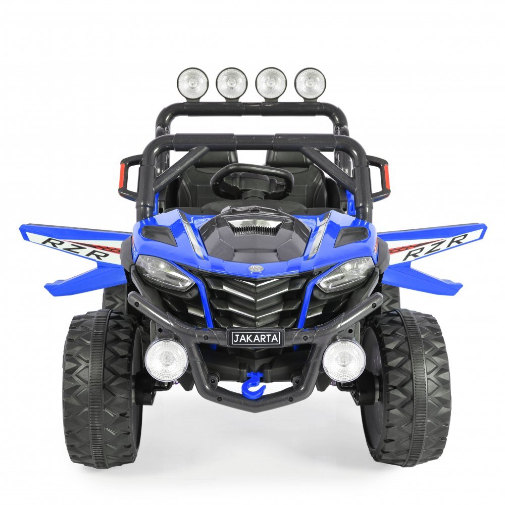 MONI Masinuta electrica pentru copii Jakarta Blue 12V 140W de teren 4x4 cu telecomanda player muzical 4 motoare deschidere usi si lumini