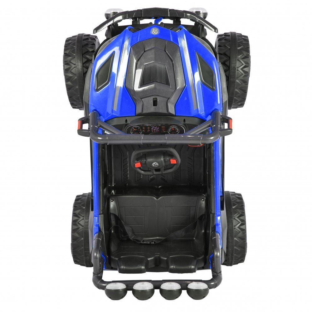 MONI Masinuta electrica pentru copii Jakarta Blue 12V 140W de teren 4x4 cu telecomanda player muzical 4 motoare deschidere usi si lumini