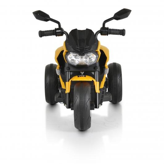 MONI Motocicleta electrica pentru copii Bo Colombo Yellow 12V 60W cu oglinzi suport picioare muzica si lumini