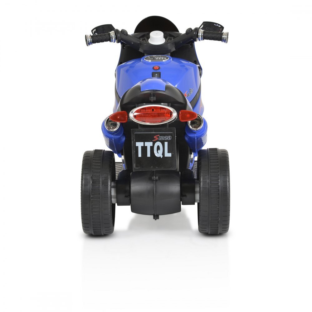 MONI Motocicleta electrica pentru copii Comet Blue 6V7AhRoti rezistenteOglinzi retrovizoareLampi frontale si lumini LEDMuzicaMufa MP3USBPornire la butonSezut ergonomic