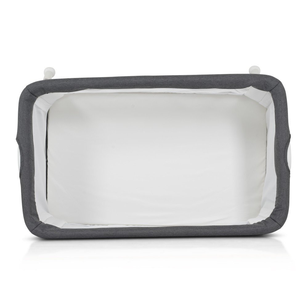 MONI Patut bebelusi cu suport pentru accesorii si saltea inclusa Kalinihta GraphiteWhite