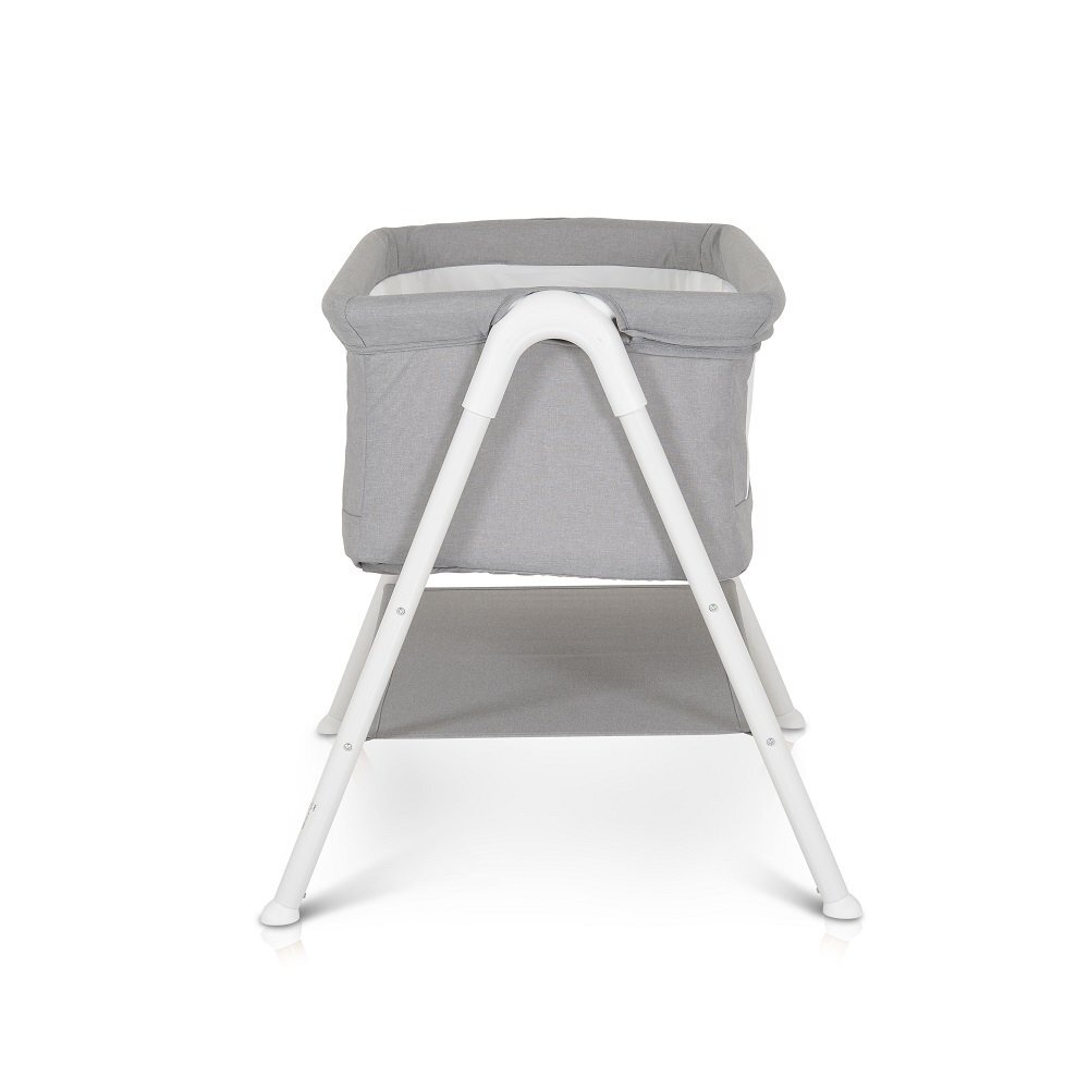MONI Patut bebelusi cu suport pentru accesorii si saltea inclusa Kalinihta GreyWhite