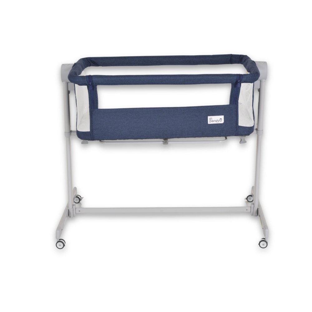 MONI Patut co-sleeper cu inaltime reglabila si saltea inclusa Pengy Albastru