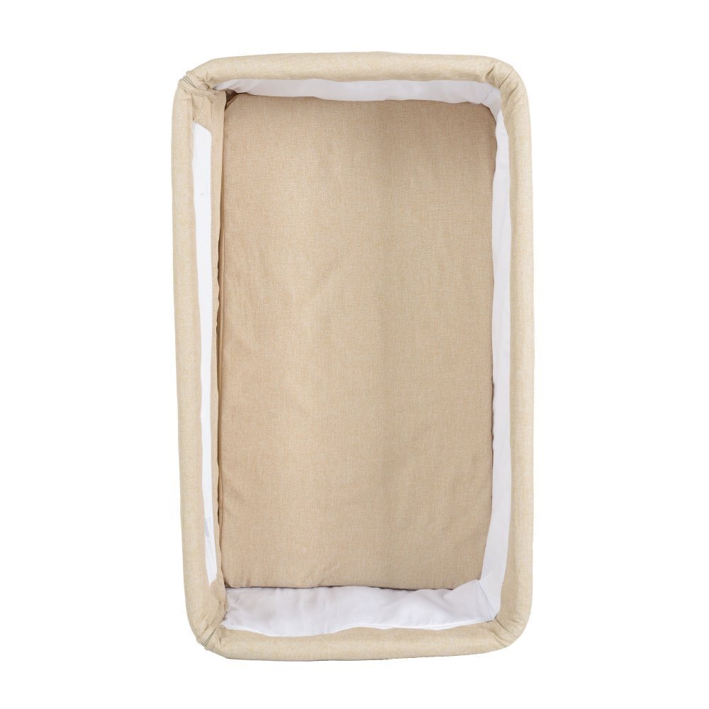 MONI Patut Co-Sleeper Mystery Beige 93x69x72-84 cm multifunctional cu laterala culisantafunctie leganarepozitie anti-reflux 5 pozitii de reglare a inaltimiisaltea si geanta transport incluse
