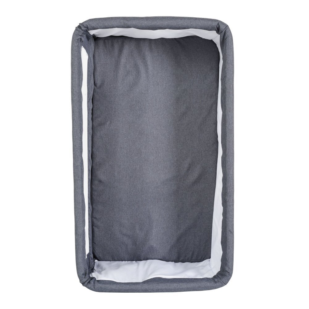 MONI Patut Co-Sleeper Mystery Grey 93x69x72-84 cm multifunctional cu laterala culisantafunctie leganarepozitie anti-reflux 5 pozitii de reglare a inaltimiisaltea si geanta transport incluse
