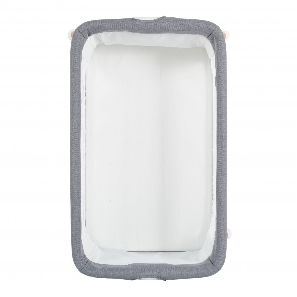 MONI Patut pentru bebelusi Kalinihta Premium Grey 90x53x74 cm cu suport pentru accesoriiplasa insecte si saltea inclusa recomandat de la nastere pana la o greutate de maxim 11 kg