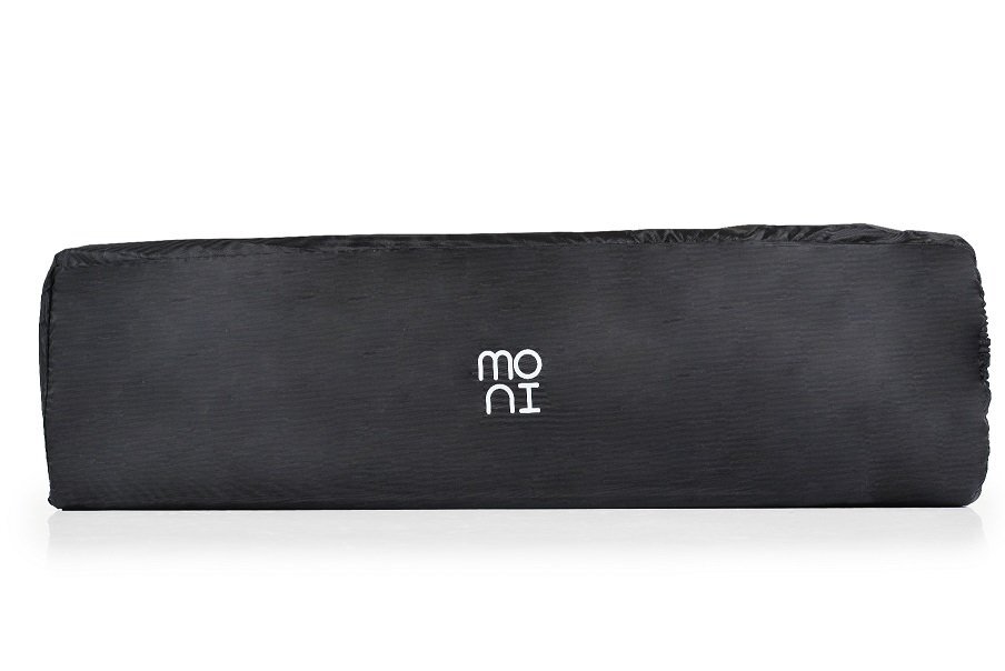MONI Patut pliabil copii cu laterala culisanta Next level Green3 variante de folosire 2 nivele saltea pliabila inclusa curea fixare la patul parintilor laterale din plasa pentru ventilatie geanta transport125x65x74cm