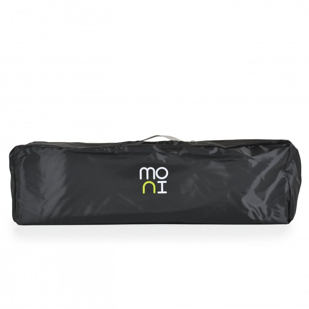 MONI Patut pliabil de calatorie 2in1 Sleepy New Grey 120x60cm cu 2 niveleroti cu blocareusa de acces cu fermoarlaterala cu plasa de ventilatiepliabil compactsaltea pliabilabara cu jucariisaltea de infasat si geanta