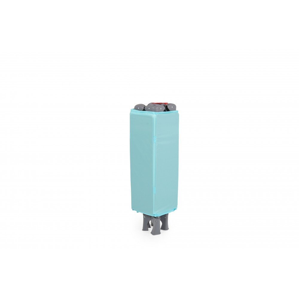 MONI Patut pliabil de calatorie Solo Mint cu un nivelpliere compactasaltea pliabila si geanta transport incluselaterale cu plasa de ventilatieusa de acces cu fermoarideal pentru calatorii sau vizite la bunici