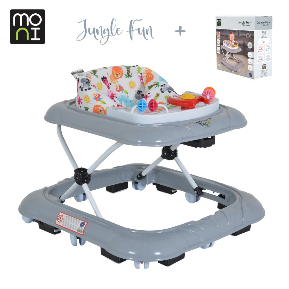 MONI Premergator cu panou interactiv Jungle Fun Plus Grey