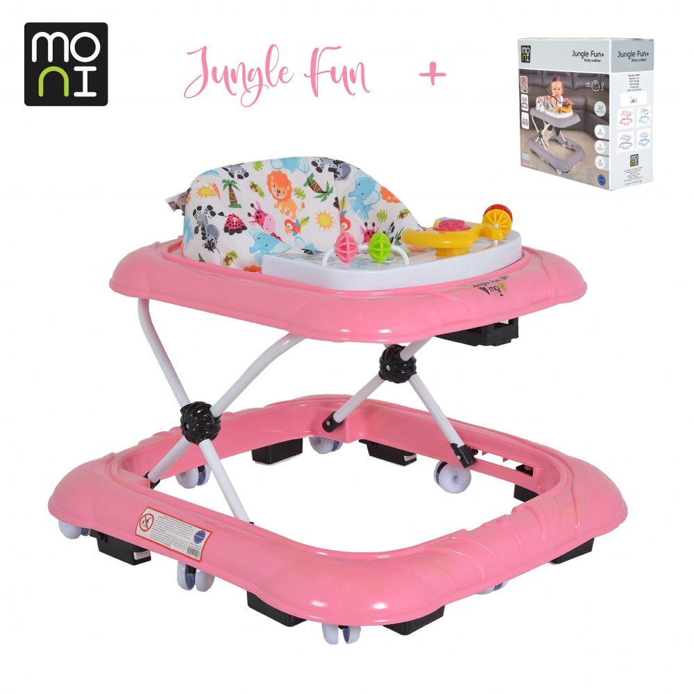 MONI Premergator cu panou interactiv Jungle Fun Plus Pink