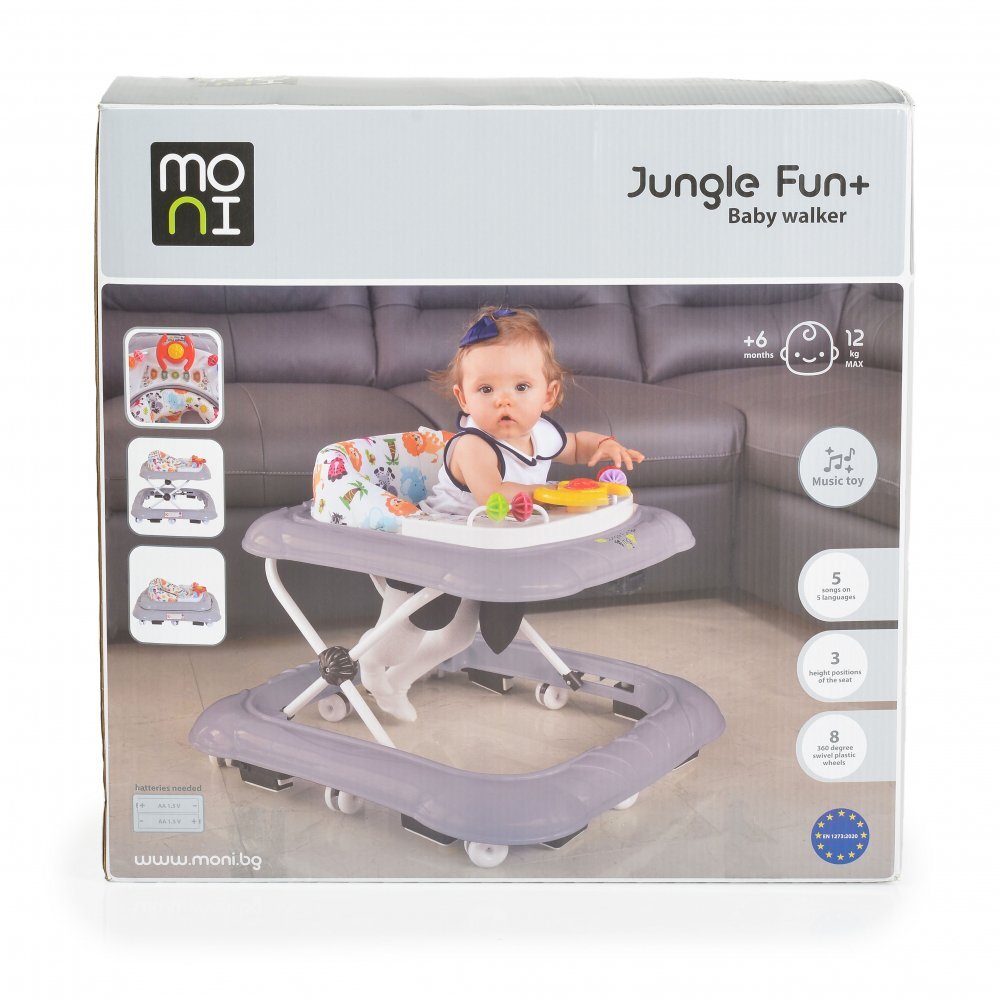 MONI Premergator cu panou interactiv Jungle Fun Plus Pink