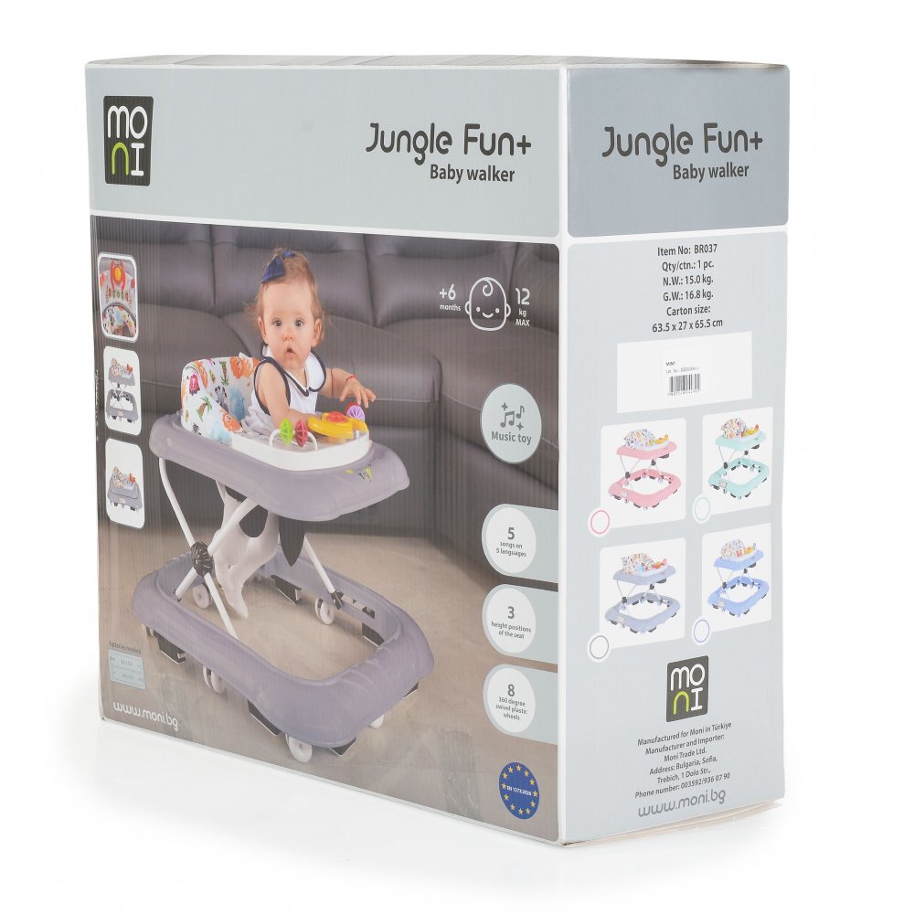 MONI Premergator cu panou interactiv Jungle Fun Plus Pink