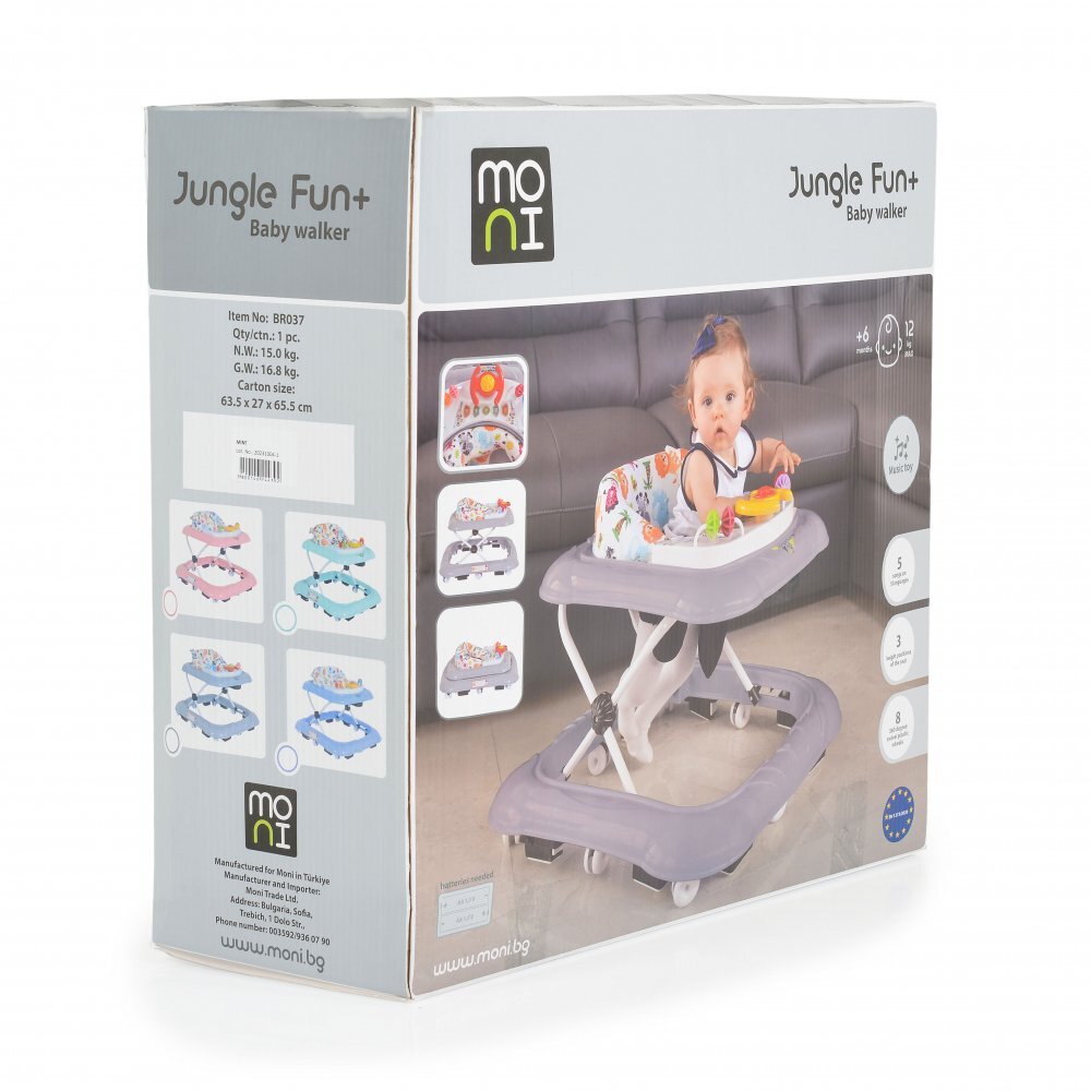 MONI Premergator cu panou interactiv Jungle Fun Plus Pink