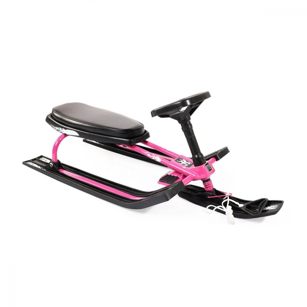 MONI Saniuta cu volan pentru copii Snowy Pink