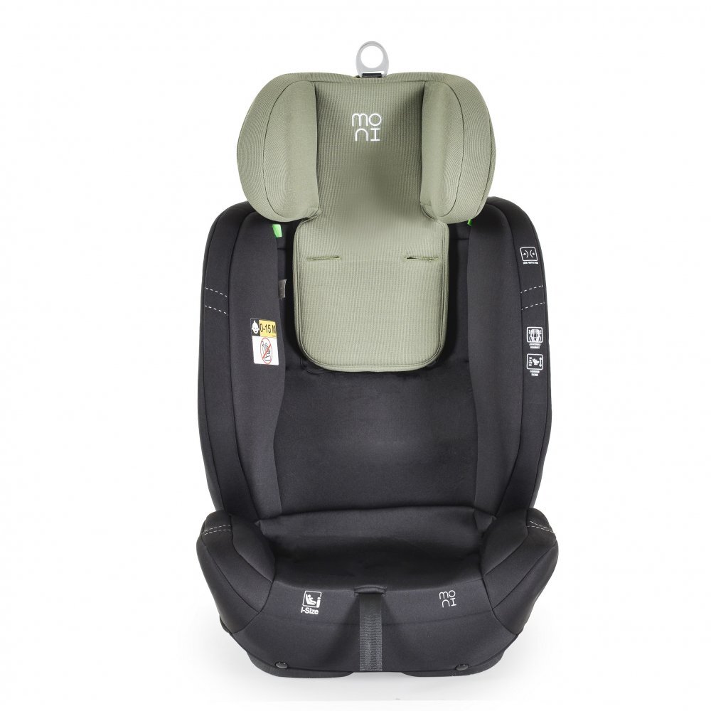MONI Scaun auto Start Green certificat I-Size R129pentru copii 76-150 cmtetiera reglabila 13 pozitiicentura fixare Top-Tetherpernuta reductorhusa detasabilajucarie plus si paturica CADOU