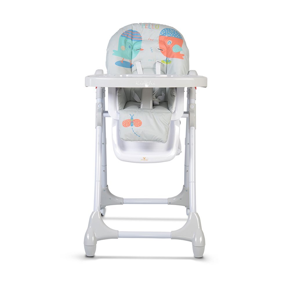 MONI Scaun de masa pentru copii Kimchi Light Gray cu pliere rapidaroti silentioase cu franainaltime reglabilatavita dublacenturi de siguranta