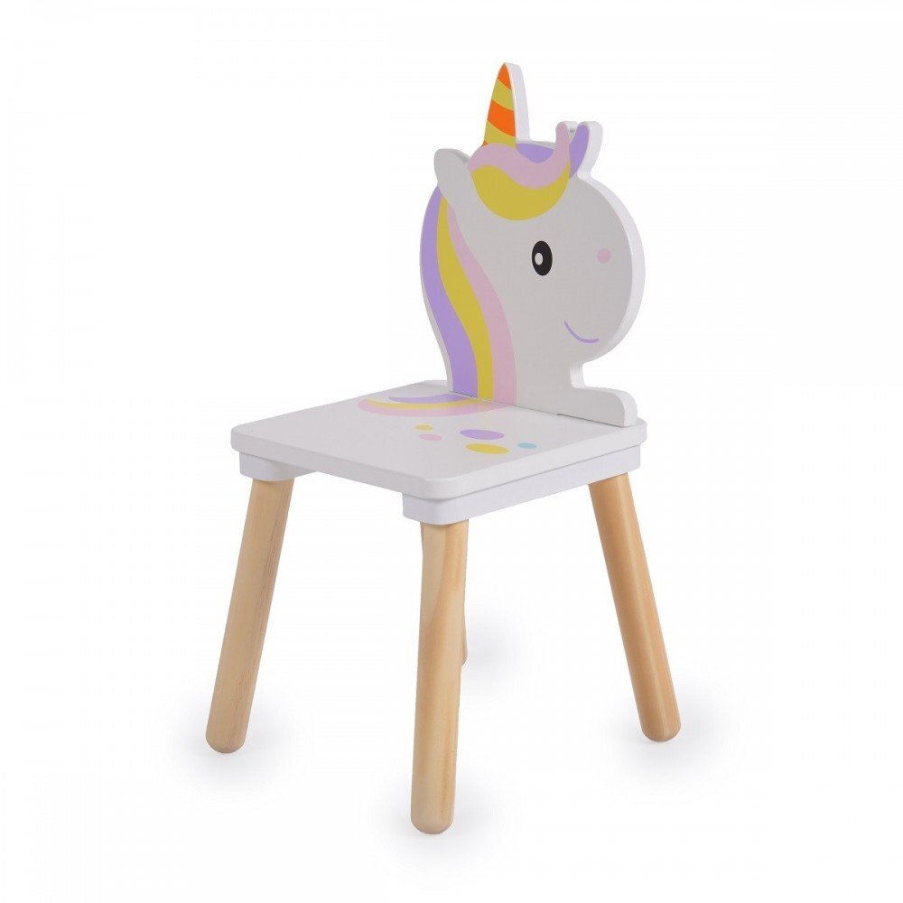 MONI Set masuta cu 2 scaunele din lemn Unicorn